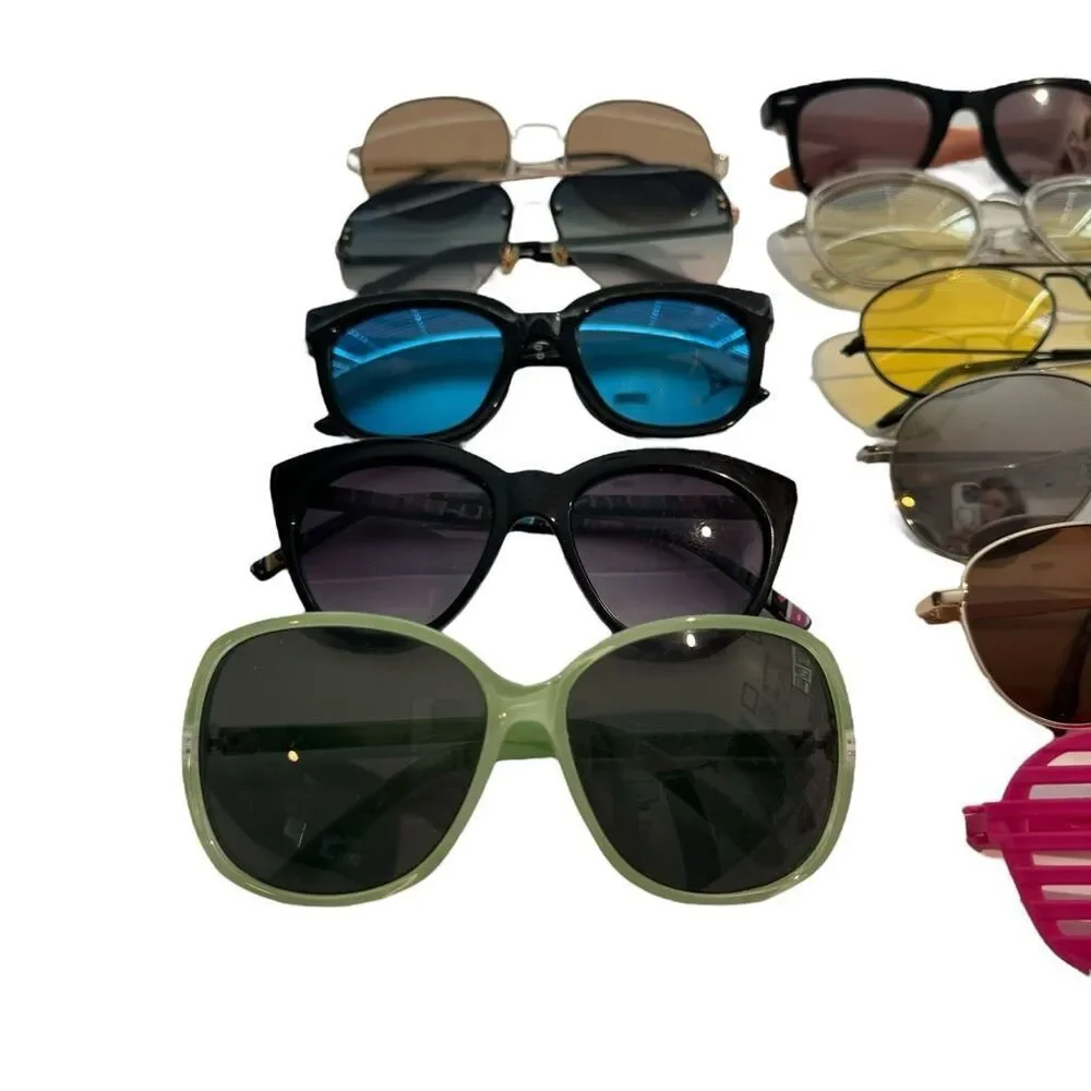 11 Pairs of Sunglasses Multi Colors Bundle Set of Sunglasses